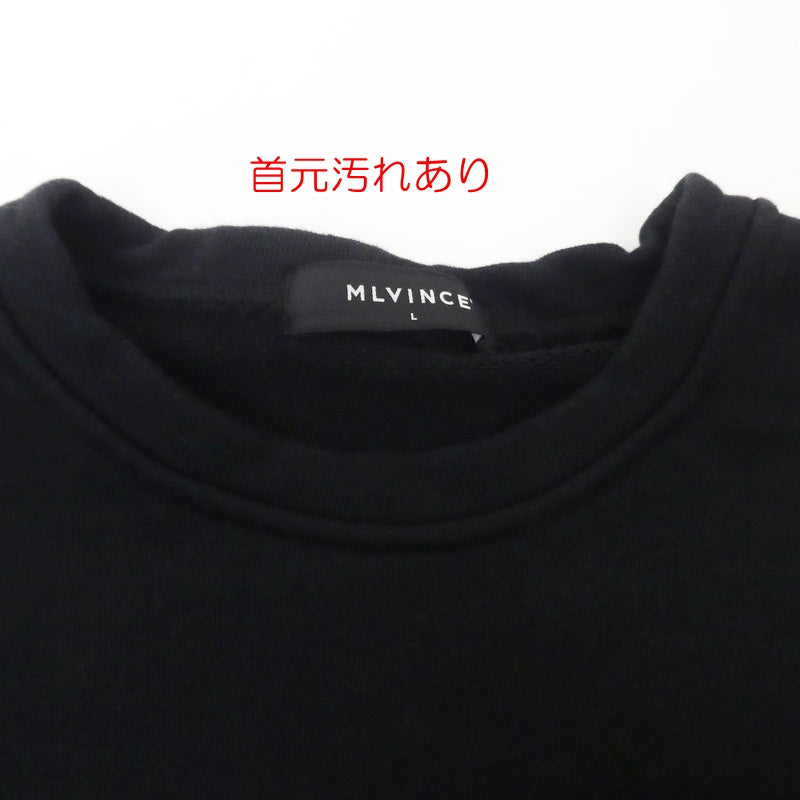 【中古】 BOMBER SLEEVE CREW スウェット ブラック サイズ:L
