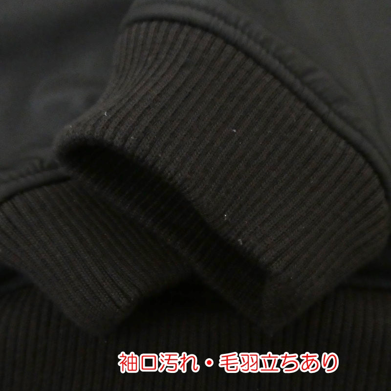 【中古】 BOMBER SLEEVE CREW スウェット ブラック サイズ:L