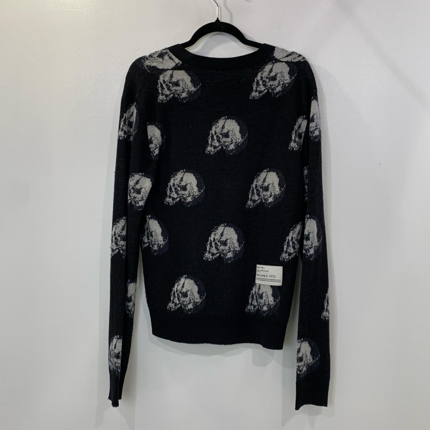 【中古】AMIRI | アミリ WES LANG REPEAT SKULL CARDIGAN カーディガン AW22MKC009 国内正規品 2022S/S ブラック サイズ:M