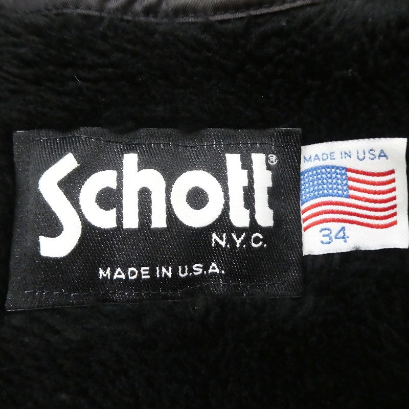 【中古】schott | ショット レザー 643EVS ブラック サイズ:34