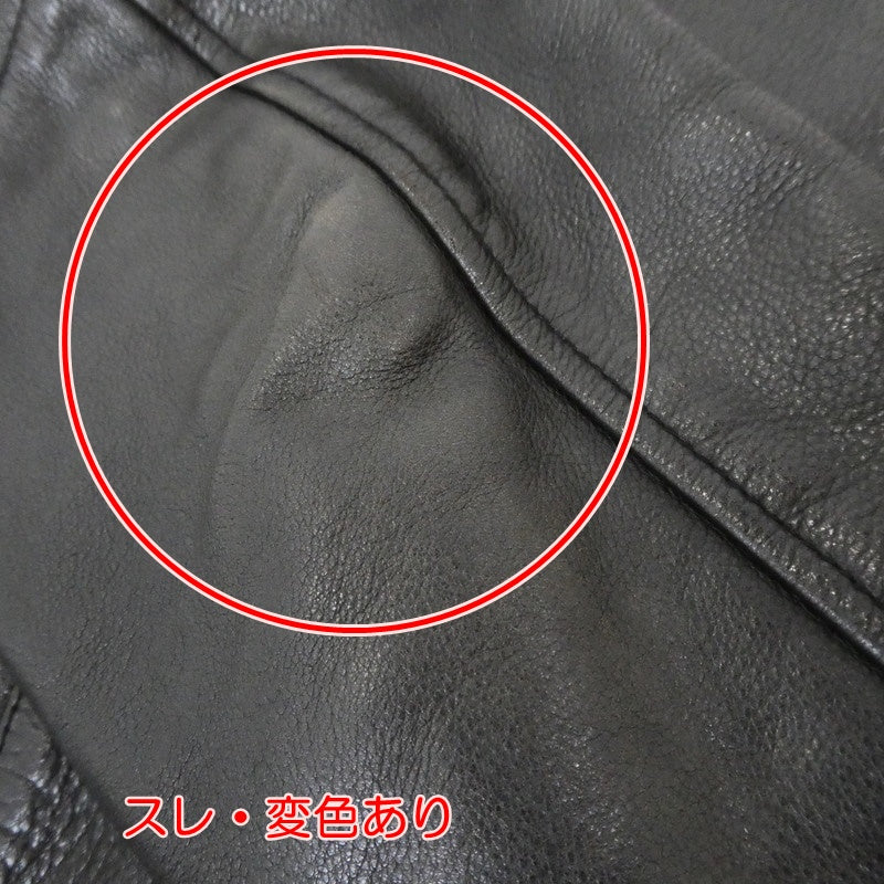 【中古】 レザー ブラック サイズ:S