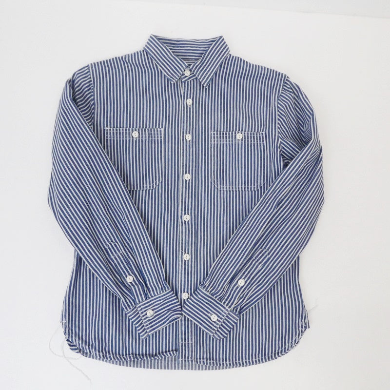 【中古】 ストライプレトロシャツ 長袖シャツ サイズ:S