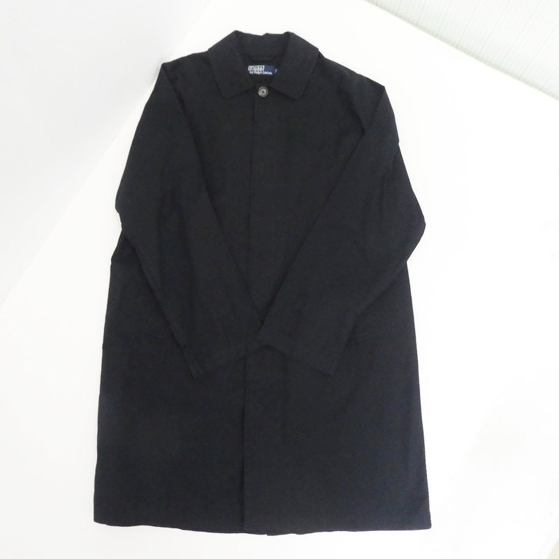 【中古】POLO RALPH LAUREN | ポロ・ラルフローレン ステンカラーコート ブラック サイズ:M