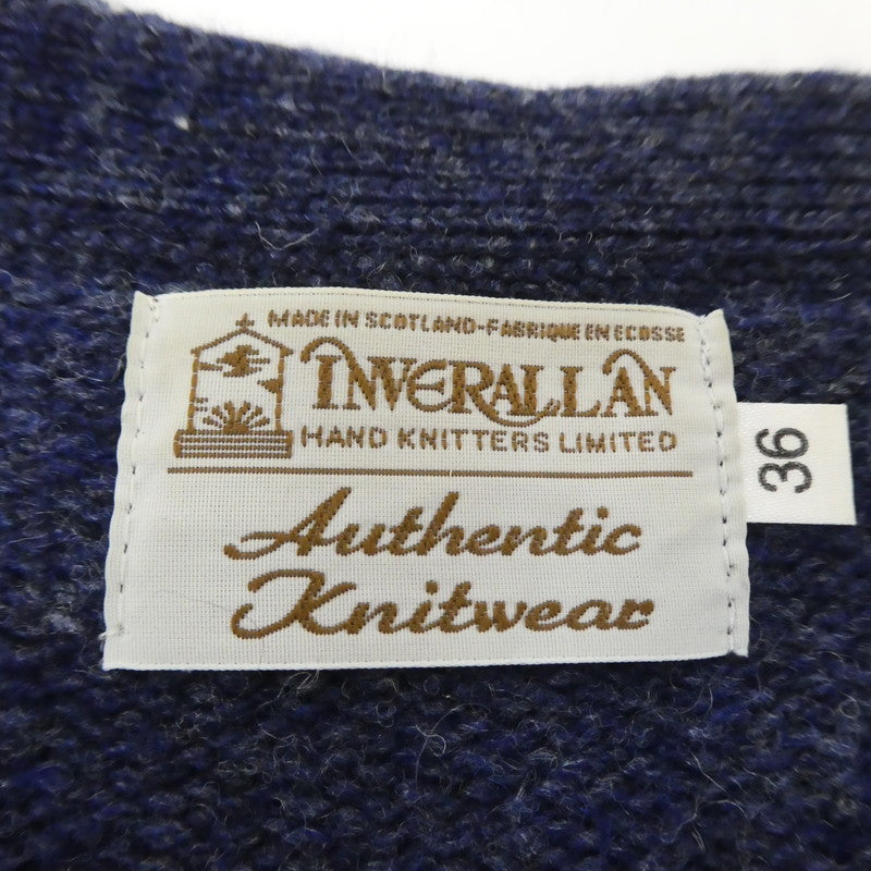 【中古】INVERALLAN | インバーアラン カーディガン ネイビー サイズ:36