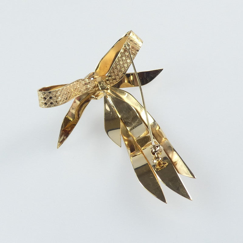 【中古】Christian Dior | クリスチャンディオール カナージュリボン ブローチ