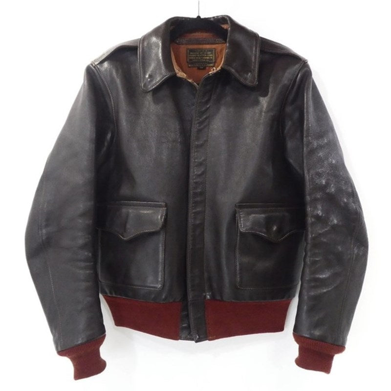 【中古】THE FEW | フュー フゥーヒュー A-2 ROUGHWEAR レザー W535 AC28860 ブラウン サイズ:36