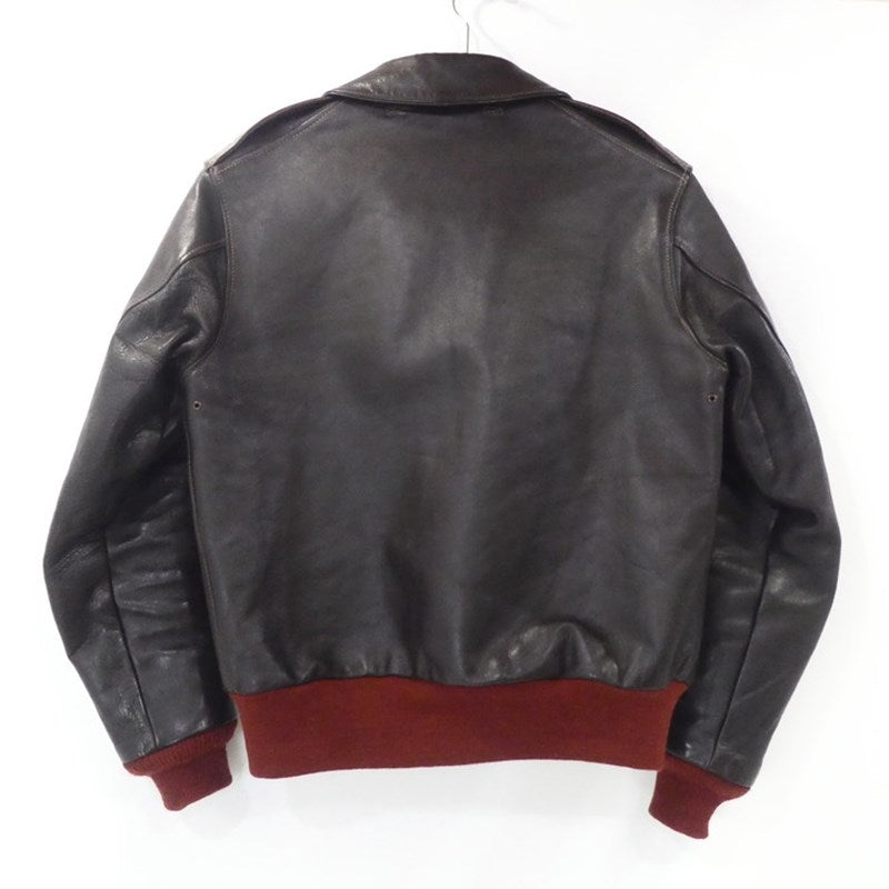 【中古】THE FEW | フュー フゥーヒュー A-2 ROUGHWEAR レザー W535 AC28860 ブラウン サイズ:36