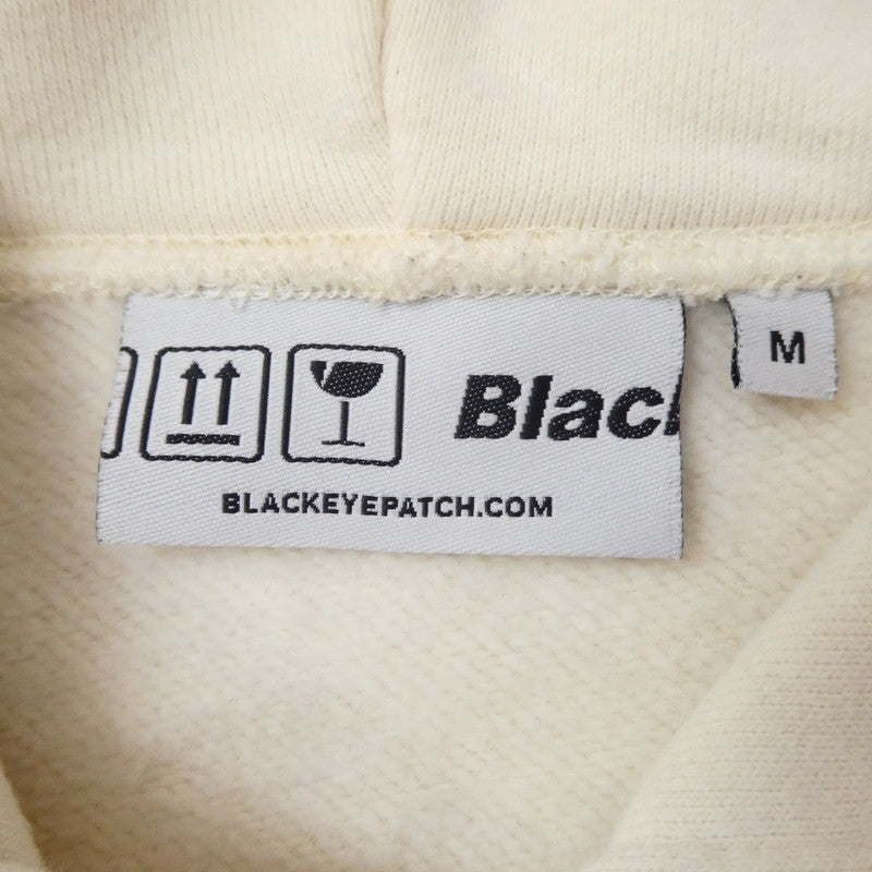 【中古】BlackEyePatch | ブラックアイパッチ HANDLE WITH CARE LABEL HOODIE パーカー BEPFW21TP26 ベージュ サイズ:M