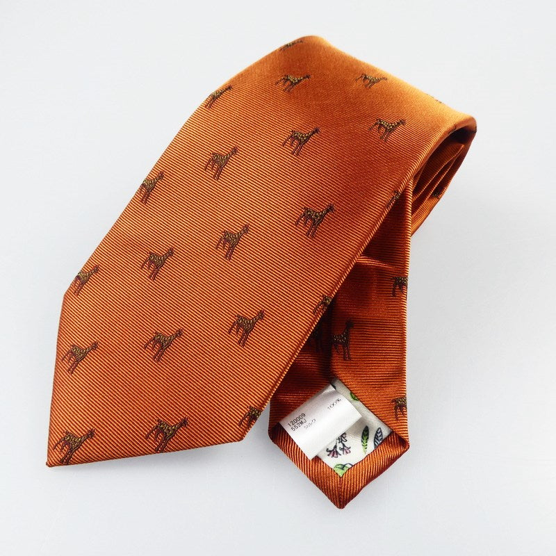 【中古】Paul Smith | ポール・スミス "Giraffe"ジャカートタイ ネクタイ 120009 552MJ オレンジ