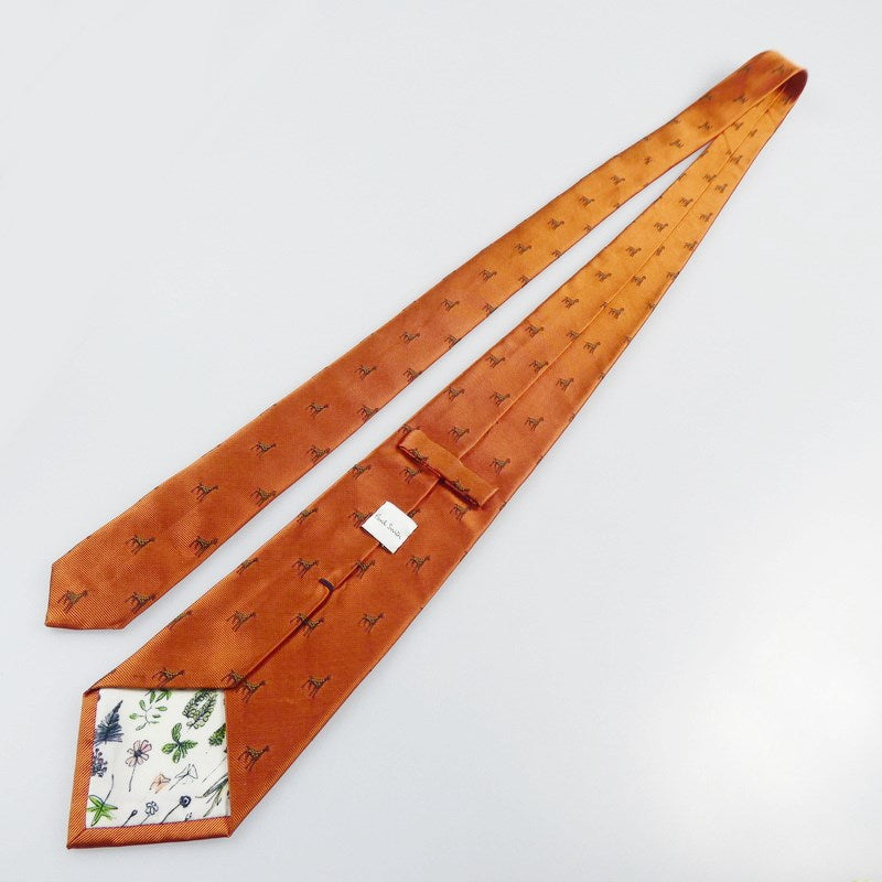 【中古】Paul Smith | ポール・スミス "Giraffe"ジャカートタイ ネクタイ 120009 552MJ オレンジ