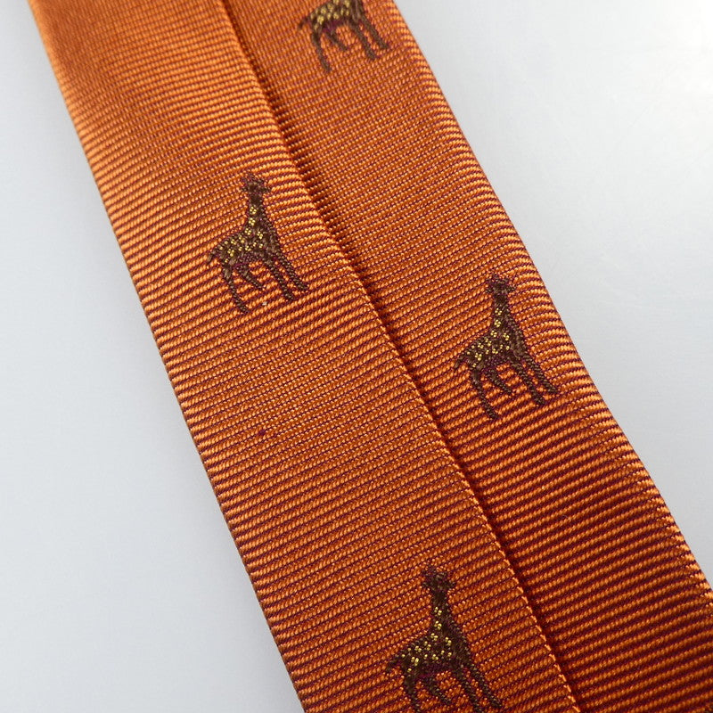 【中古】Paul Smith | ポール・スミス "Giraffe"ジャカートタイ ネクタイ 120009 552MJ オレンジ