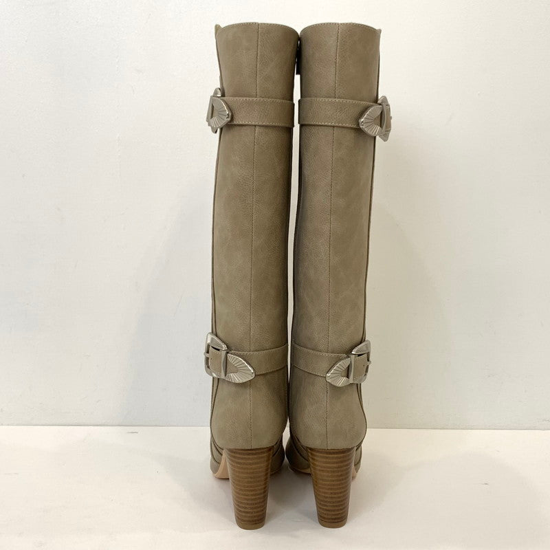【中古】Darich | ダーリッチ レザーロングブーツ ブーツ 112035003 2021S/S ベージュ