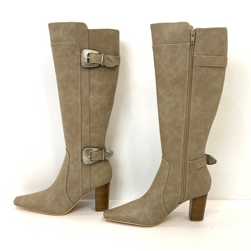 【中古】Darich | ダーリッチ レザーロングブーツ ブーツ 112035003 2021S/S ベージュ