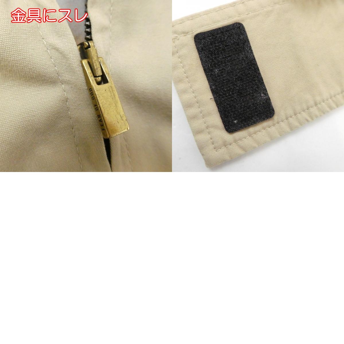 【中古】FEAR OF GOD | フィアオブゴッド Baseball Jacket ブルゾン FG30-051 ベージュ サイズ:M