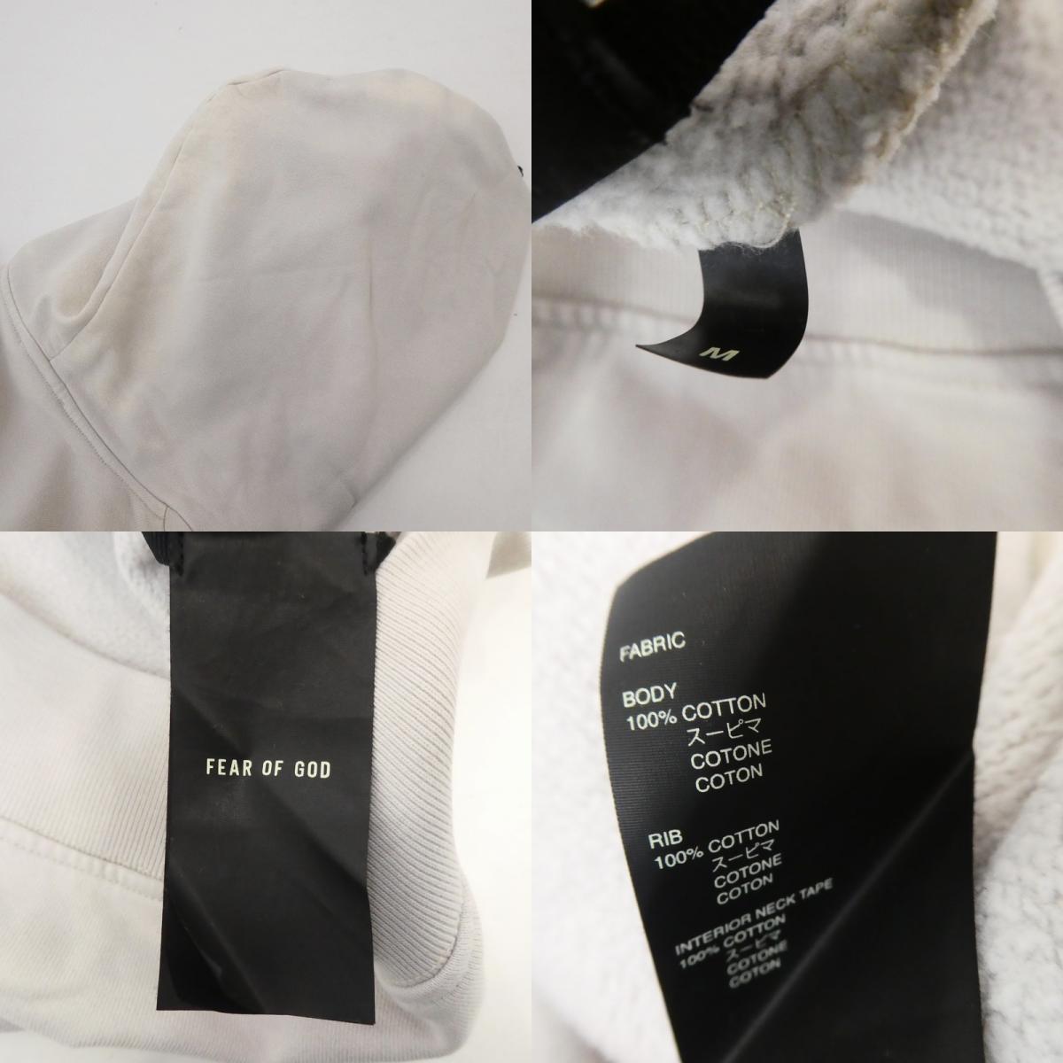 【中古】FEAR OF GOD | フィアオブゴッド FG HOODIE VINTAGE パーカー FG50-014 ベージュ サイズ:M