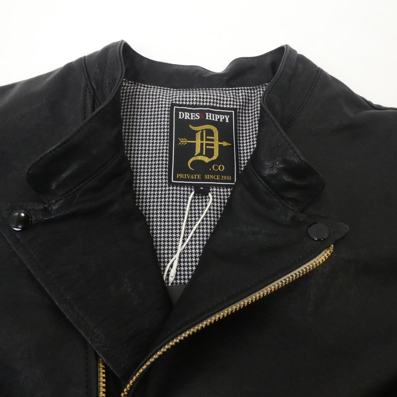 【中古】DRESS HIPPY | ドレスヒッピー DH-RIDERS LEATHER JACKET レザー ブラック サイズ:S
