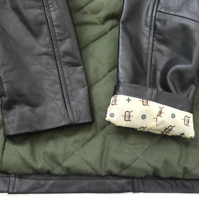 【中古】DRESS HIPPY | ドレスヒッピー L.C.LEATHER COAT レザー ブラック サイズ:M