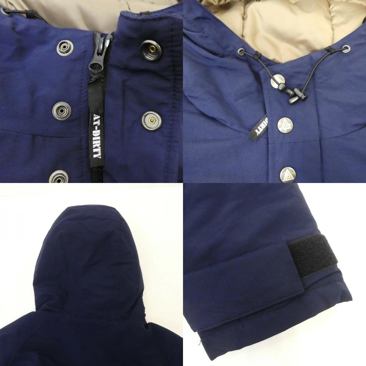 【中古】AT DIRTY | アットダーティー ATD HEAVY MOUNTAIN PARKA 中綿ジャケット 年式:2022A/W ネイビー サイズ:M