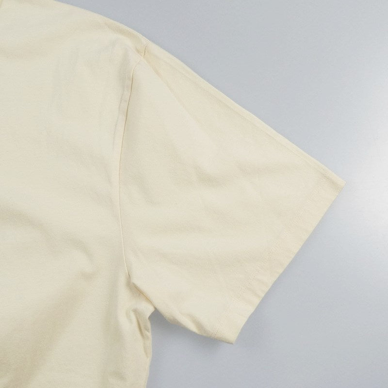 【中古】MAISON KITSUNE | メゾンキツネ FOX STAMP CLASSIC TEE-SHIRT 半袖Tシャツ IM00153KJ0008 ベージュ サイズ:L