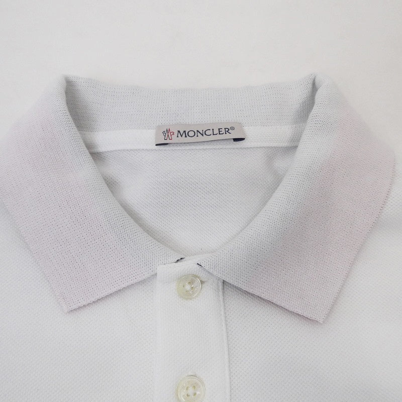 【中古】MONCLER | モンクレール MAGLIA POLO MANICA CORTA ポロシャツ 8A70510 ホワイト サイズ:XS