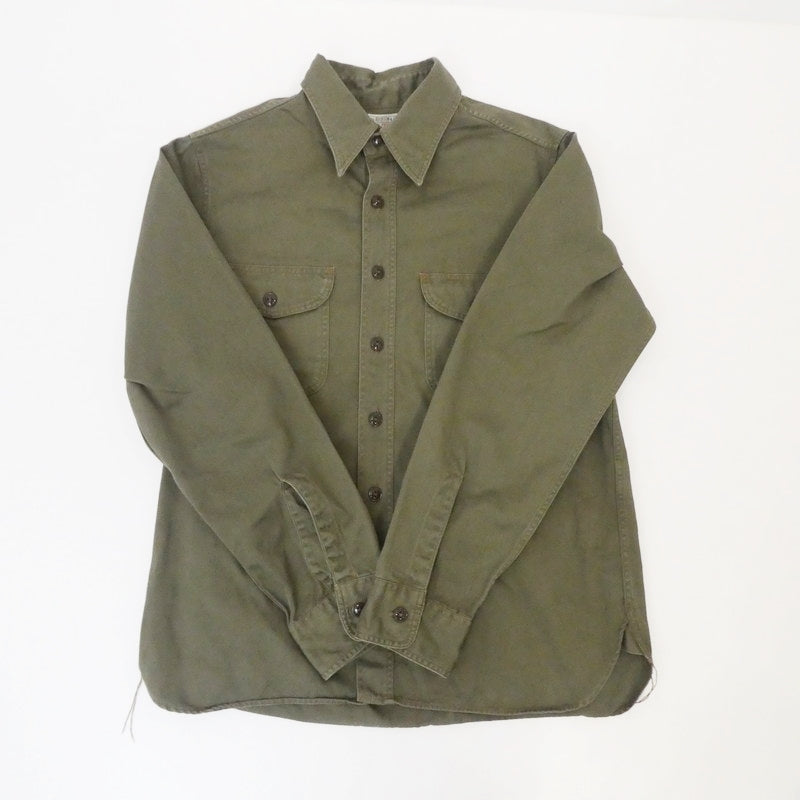 【中古】BUZZ RICKSONS | バズリクソンズ HERRINGBONE WORK SHIRT その他トップス BR26081 カーキ