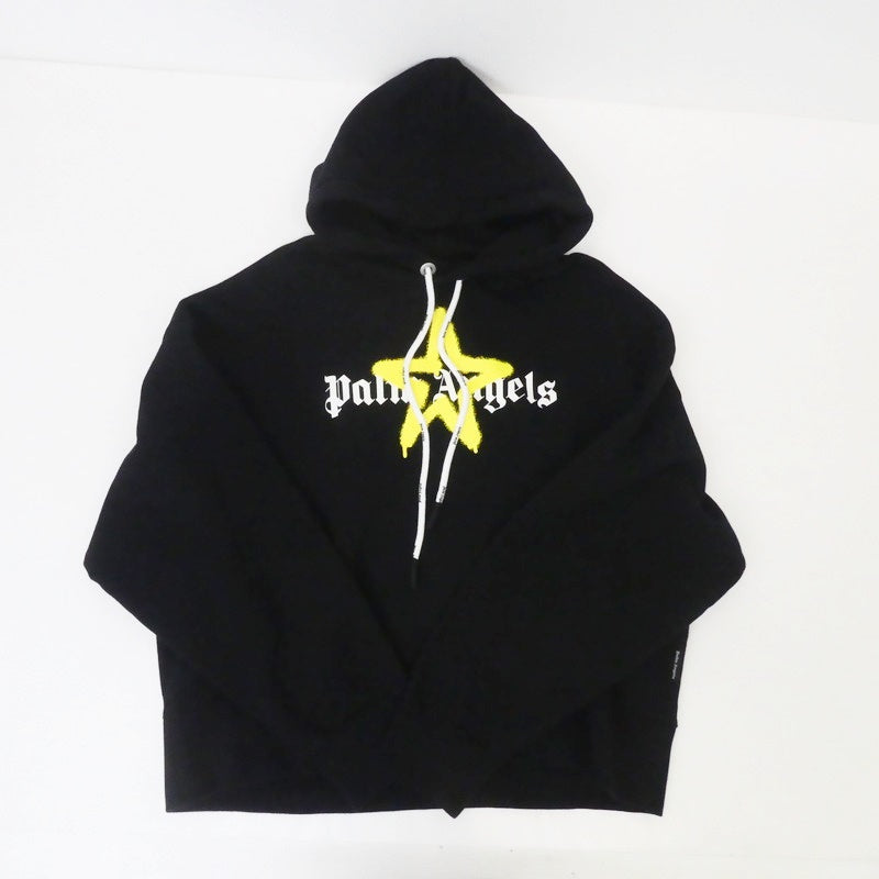 【中古】Palm Angels | パームエンジェルス STAR SPRAYED HOODIE パーカー PMBB058C99FLE007 ブラック サイズ:S