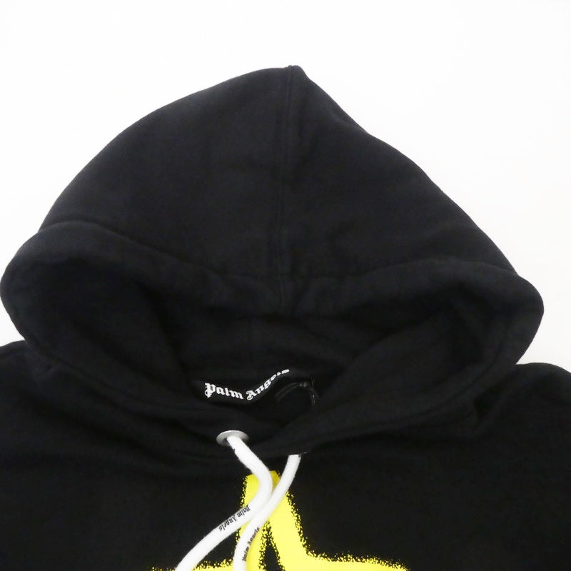 【中古】Palm Angels | パームエンジェルス STAR SPRAYED HOODIE パーカー PMBB058C99FLE007 ブラック サイズ:S