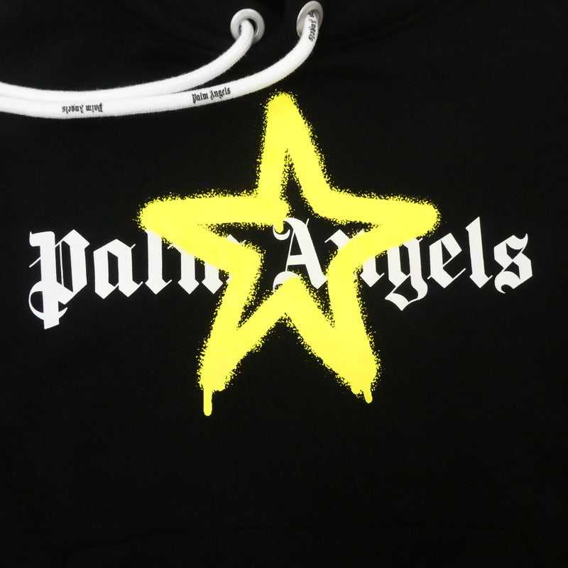 【中古】Palm Angels | パームエンジェルス STAR SPRAYED HOODIE パーカー PMBB058C99FLE007 ブラック サイズ:S