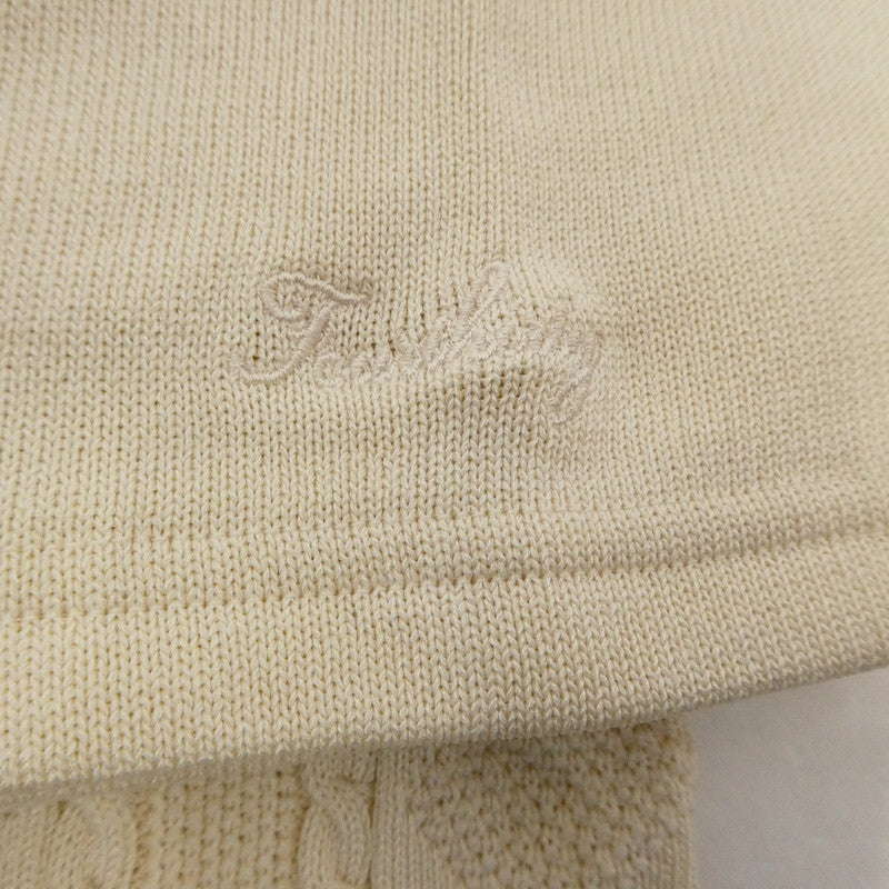 【中古】430 - FOURTHIRTY - | フォーサーティー S/S JAQUARD KNIT POLO ポロシャツ 24-013 ベージュ サイズ:1