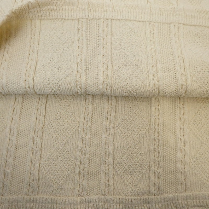 【中古】430 - FOURTHIRTY - | フォーサーティー S/S JAQUARD KNIT POLO ポロシャツ 24-013 ベージュ サイズ:1
