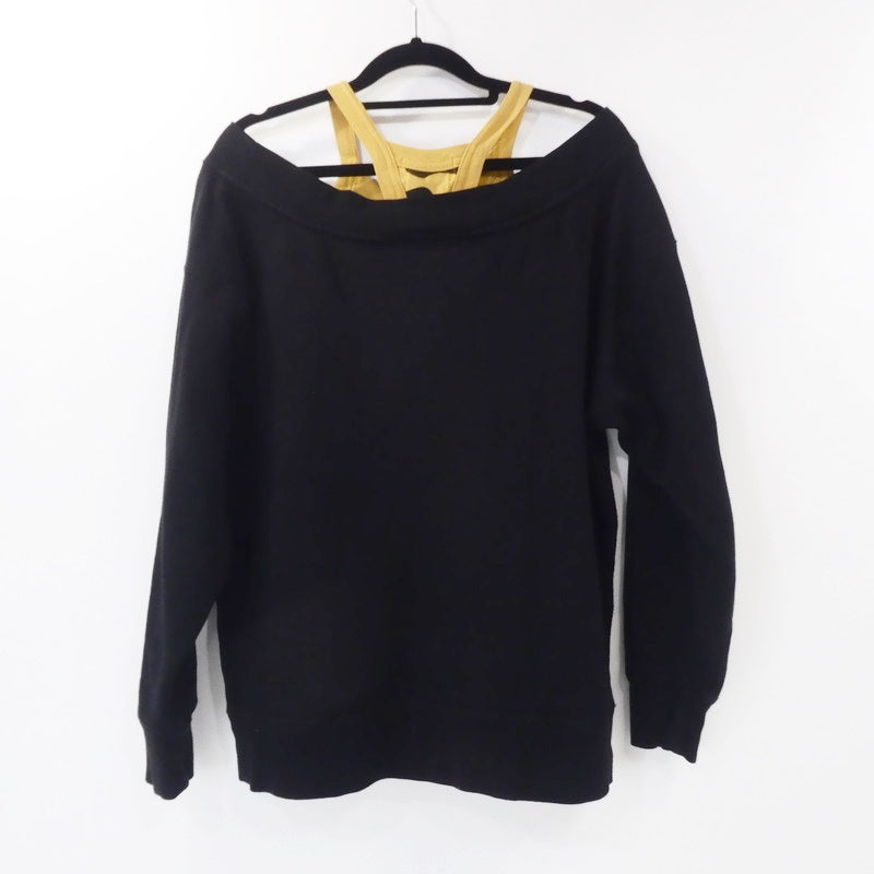 【中古】A BATHING APE | アベイシングエイプ OFF SHOULDER CREWNECK スウェット 001SWG302504X ブラック