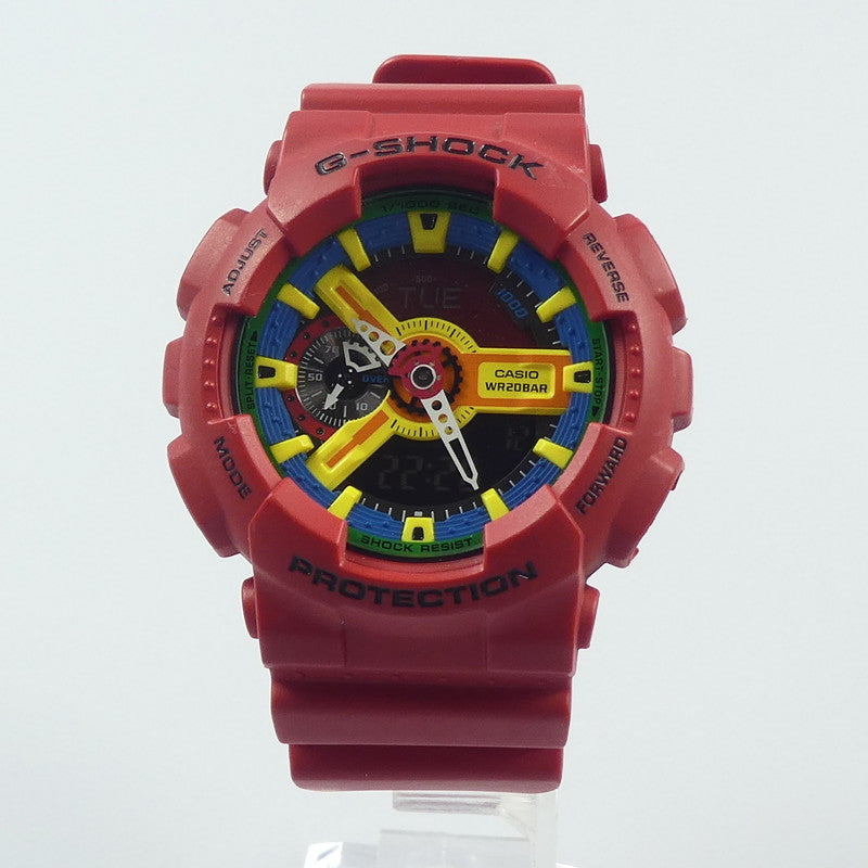 【中古】G-SHOCK | ジーショック Crazy Colors 腕時計 GA-110FC-1A レッド