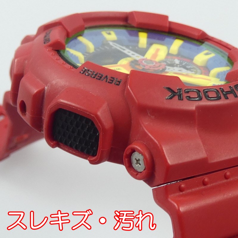 【中古】G-SHOCK | ジーショック Crazy Colors 腕時計 GA-110FC-1A レッド