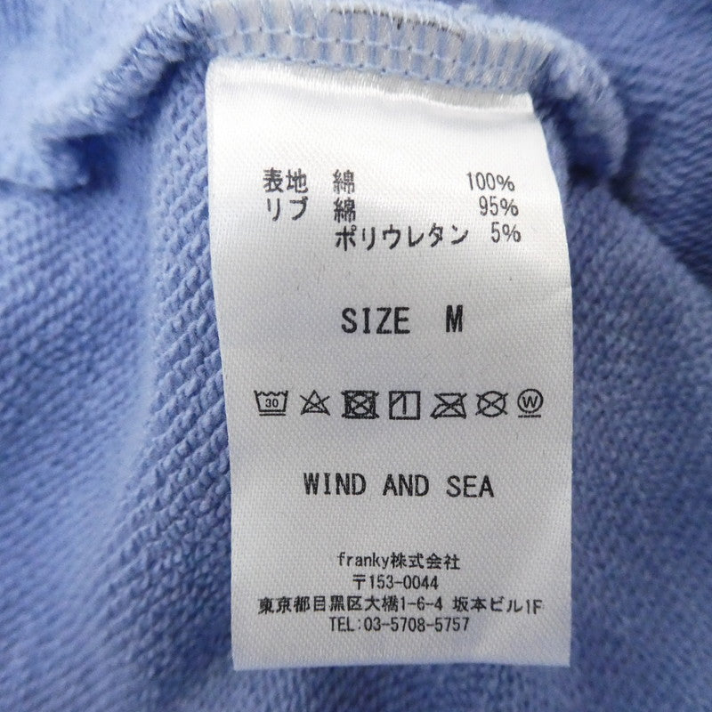 【中古】WIND AND SEA | ウィンダンシーウインダンシー BE YOUTH TOWN CREW NECK スウェット WDS-10TH-CS-10 ライトブルー サイズ:M