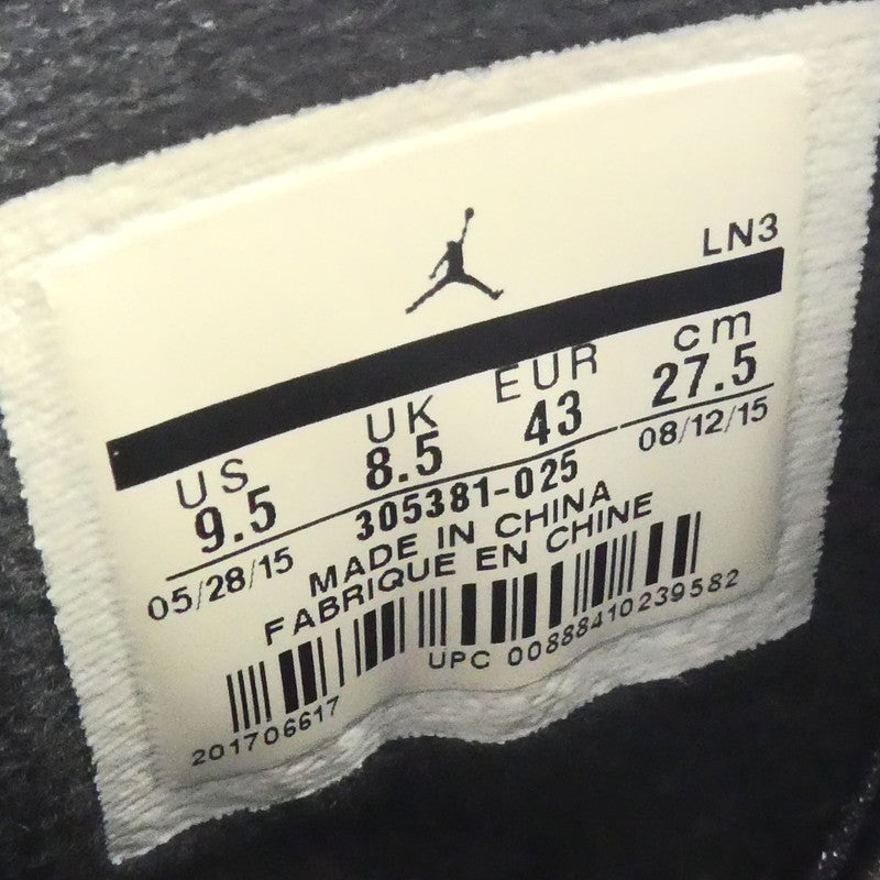 【中古】NIKE | ナイキ AIR JORDAN 8 RETRO スニーカー 305381-025 27.5cm ブラック