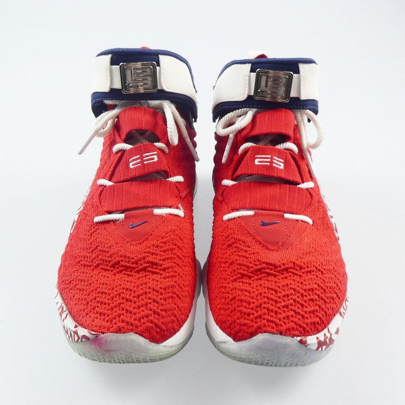 【中古】NIKE | ナイキ LEBRON XVⅡ "GRAFFITI" スニーカー CT6047-600 27.5cm レッド