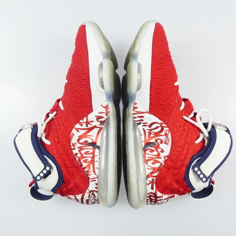【中古】NIKE | ナイキ LEBRON XVⅡ "GRAFFITI" スニーカー CT6047-600 27.5cm レッド