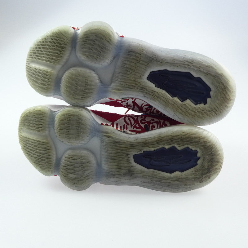 【中古】NIKE | ナイキ LEBRON XVⅡ "GRAFFITI" スニーカー CT6047-600 27.5cm レッド