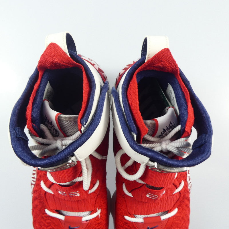 【中古】NIKE | ナイキ LEBRON XVⅡ "GRAFFITI" スニーカー CT6047-600 27.5cm レッド