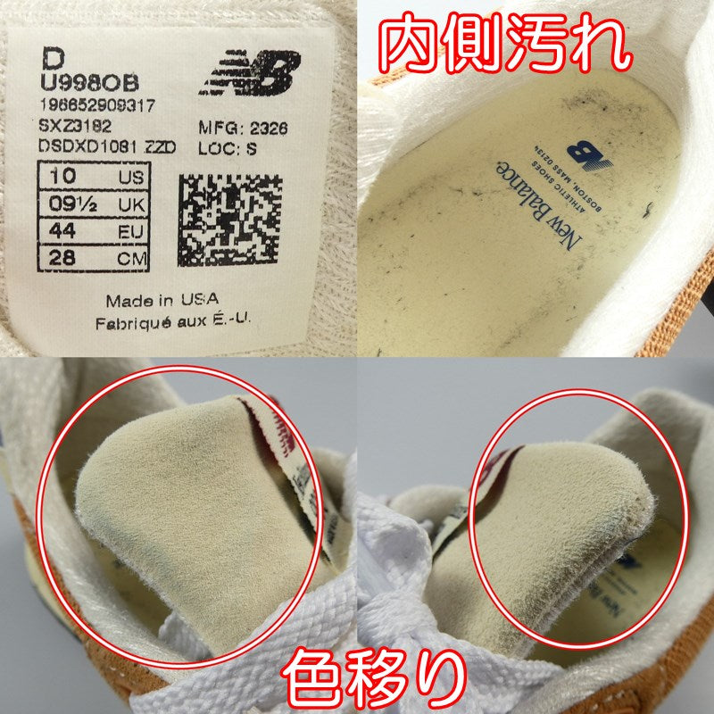 【中古】NEW BALANCE | ニューバランス スニーカー U998OB 28.0cm