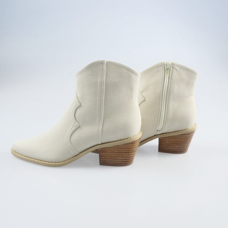 【中古】Lily Brown | リリーブラウン ウエスタンショートブーツ ブーツ LWGS241336 M アイボリー サイズ:M