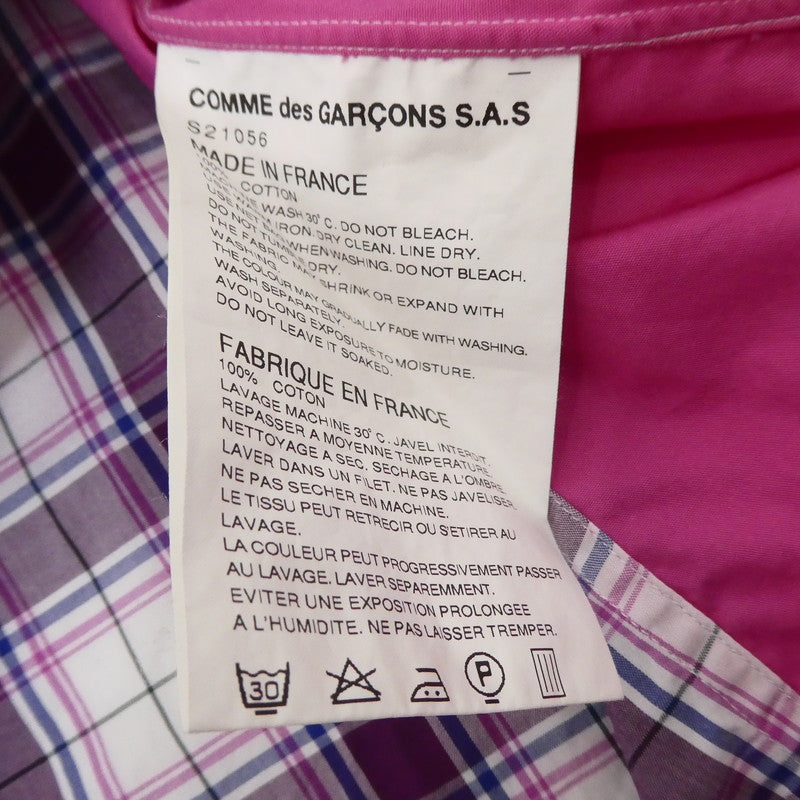 【中古】COMME des GARCONS SHIRT | コムデギャルソンシャツ 半袖シャツ S21056 サイズ:XS