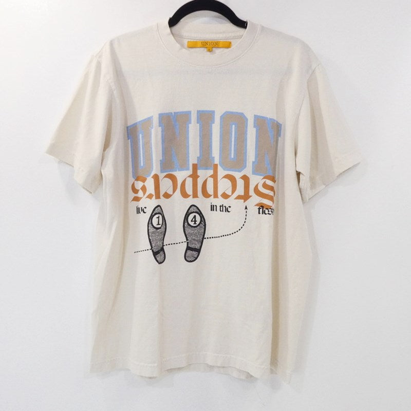 【中古】UNION | ユニオン STEPPERS SS TEE 半袖Tシャツ アイボリー サイズ:2