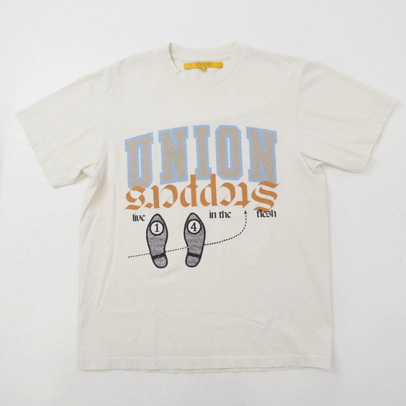 【中古】UNION | ユニオン STEPPERS SS TEE 半袖Tシャツ アイボリー サイズ:2