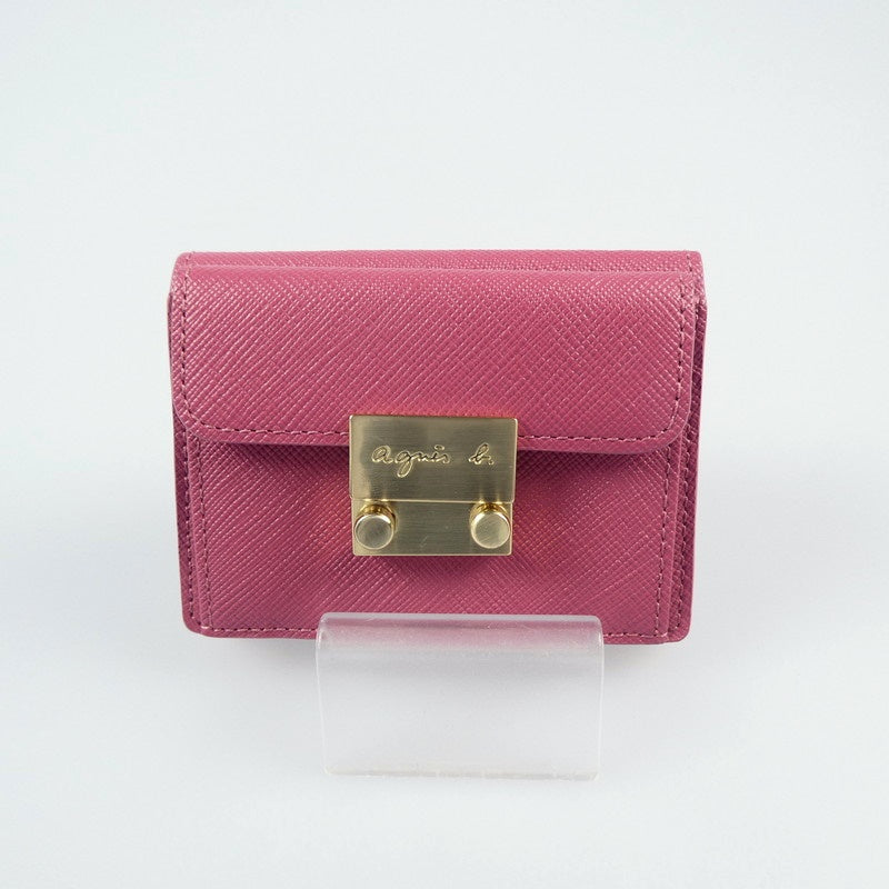 【中古】agnes b. | アニエスベー aurore 長財布 NW03-03 ピンク