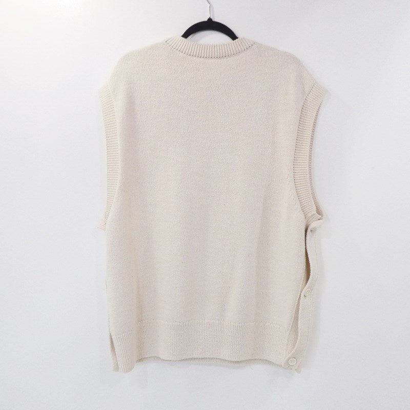【中古】YOKE | ヨーク COTTON CREWNECK VEST ベスト YK22SS0351S アイボリー サイズ:3