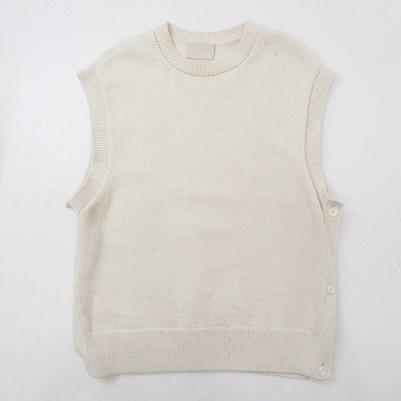 【中古】YOKE | ヨーク COTTON CREWNECK VEST ベスト YK22SS0351S アイボリー サイズ:3