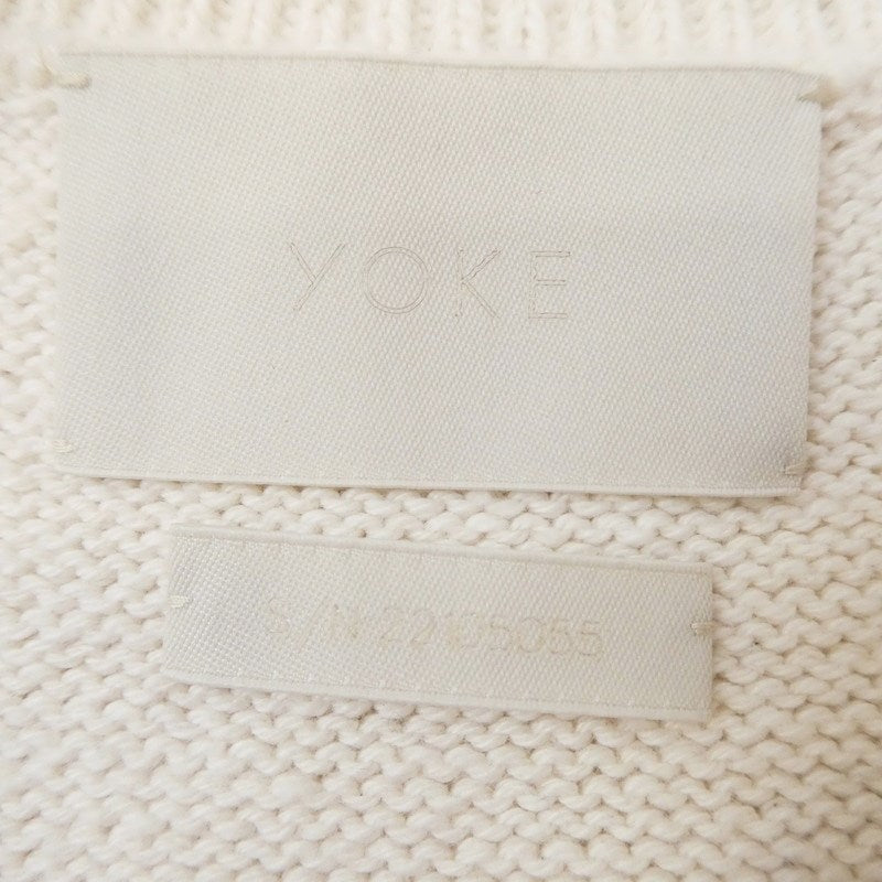 【中古】YOKE | ヨーク COTTON CREWNECK VEST ベスト YK22SS0351S アイボリー サイズ:3