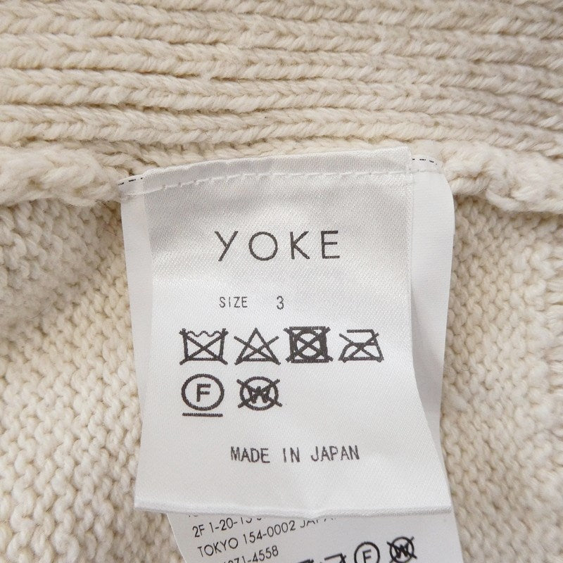 【中古】YOKE | ヨーク COTTON CREWNECK VEST ベスト YK22SS0351S アイボリー サイズ:3