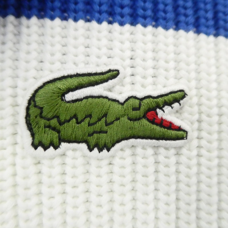 【中古】LACOSTE | ラコステ ローゲージニットスタンドカラージャケット ブルゾン AF6914 ブルー サイズ:34